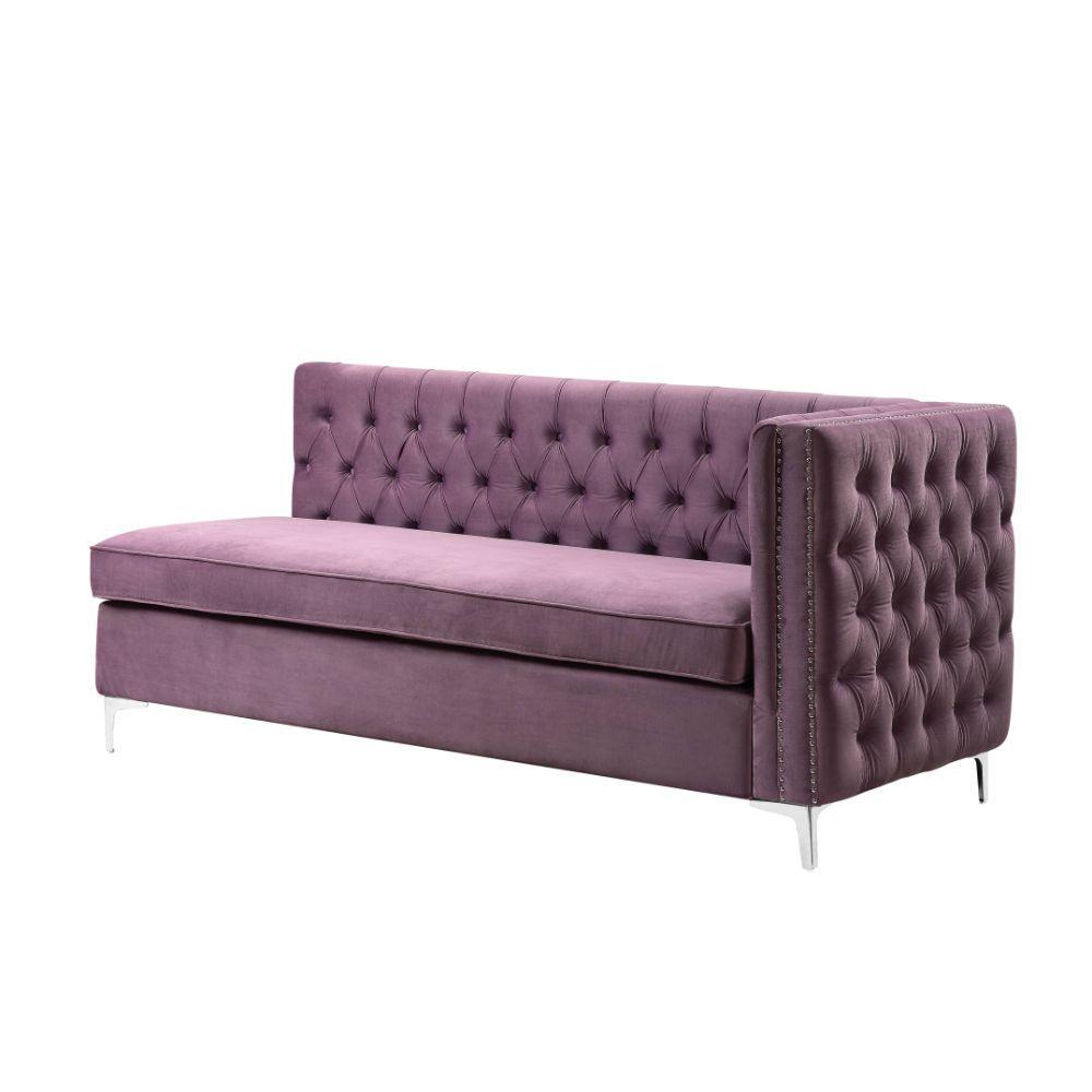 ACME Rhett Sectional Sofa, Purple Velvet FredCo