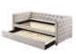 ACME Romona Full Daybed & Twin Trundle , Beige Fabric FredCo