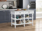 ACME Rorratt Kitchen Island, Marble & White Finish FredCo