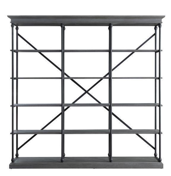 ACME Rukia Bookshelf, Gray & Black Finish FredCo
