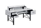 ACME Safea Computer Desk, Antique White & Black Finish FredCo