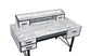 ACME Safea Computer Desk, Antique White & Black Finish FredCo