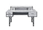 ACME Safea Computer Desk, Antique White & Black Finish FredCo