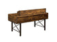 ACME Safea Computer Desk, Weathered Oak & Black Finish FredCo