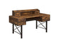 ACME Safea Computer Desk, Weathered Oak & Black Finish FredCo