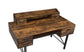ACME Safea Computer Desk, Weathered Oak & Black Finish FredCo