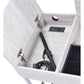 ACME Saffron Vanity Desk, Natural & Chrome FredCo