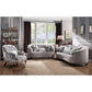 ACME Saira Loveseat w/3 Pillows, Light Gray Fabric FredCo
