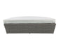 ACME Salena Patio Canopy Sofa & Ottoman, Beige Fabric & Gray Wicker FredCo
