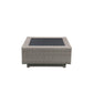 ACME Salena Patio Sectional & Cocktail Table, Beige Fabric & Gray Wicker 45020 FredCo
