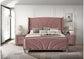 ACME Salonia Eastern King Bed, Pink Velvet FredCo