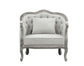 ACME Samael Chair w/Pillow, Gray Linen & Gray Oak Finish FredCo