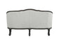 ACME Samael Loveseat w/2 Pillows, Gray Linen & Dark Brown Finish FredCo