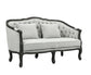 ACME Samael Loveseat w/2 Pillows, Gray Linen & Dark Brown Finish FredCo