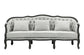 ACME Samael Sofa w/3 Pillows, Gray Linen & Dark Brown Finish FredCo