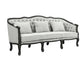 ACME Samael Sofa w/3 Pillows, Gray Linen & Dark Brown Finish FredCo