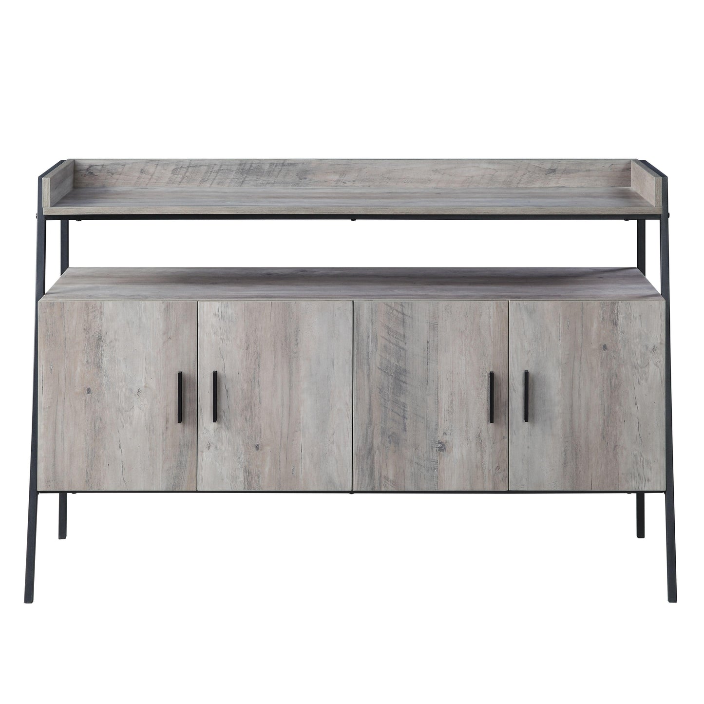 ACME Samiya TV Stand , Gray Oak & Black Finish FredCo