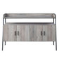 ACME Samiya TV Stand , Gray Oak & Black Finish FredCo