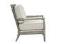 ACME Saraid Accent Chair, Beige Linen & Gray Oak Finish FredCo