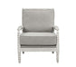 ACME Saraid Accent Chair, Gray Linen & Light Oak Finish FredCo