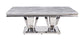 ACME Satinka Coffee Table, Light Gray Printed Faux Marble & Mirrored Silver Finish FredCo