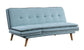 ACME Savilla Adjustable Sofa, Blue Linen & Oak Finish FredCo