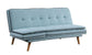 ACME Savilla Adjustable Sofa, Blue Linen & Oak Finish FredCo