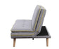 ACME Savilla Adjustable Sofa, Gray Linen & Oak Finish FredCo