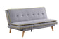 ACME Savilla Adjustable Sofa, Gray Linen & Oak Finish FredCo