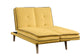 ACME Savilla Adjustable Sofa, Yellow Linen & Oak Finish FredCo