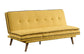 ACME Savilla Adjustable Sofa, Yellow Linen & Oak Finish FredCo