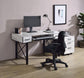 ACME Settea Computer Desk, Antique White & Black Finish FredCo