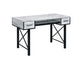 ACME Settea Computer Desk, Antique White & Black Finish FredCo