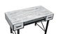 ACME Settea Computer Desk, Antique White & Black Finish FredCo