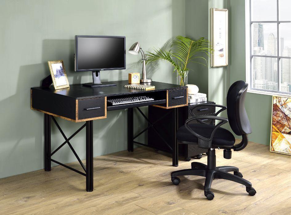 ACME Settea Computer Desk, Black Finish FredCo