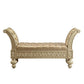 ACME Seville Bench, PU & Gold Finish FredCo