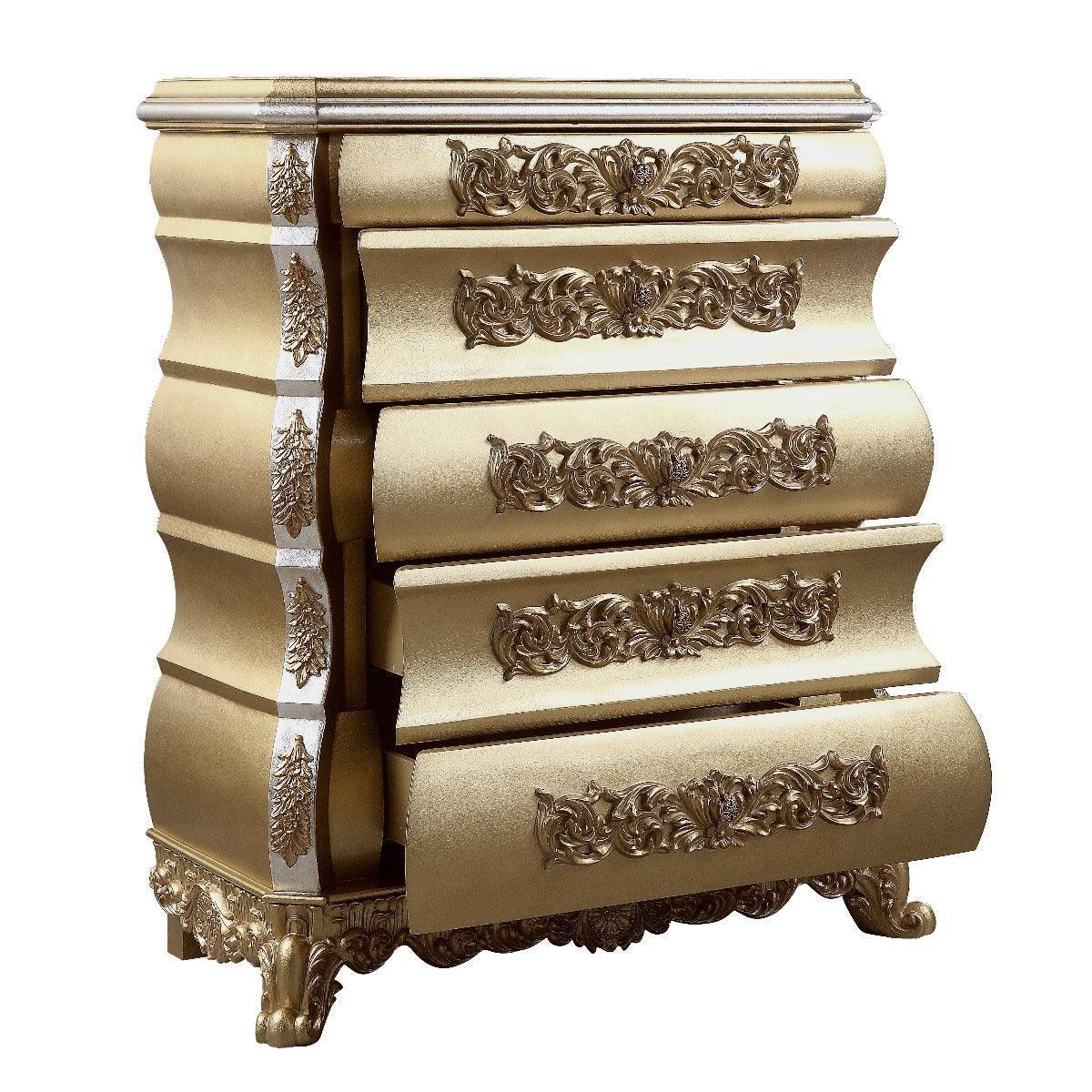 ACME Seville Chest, Gold Finish FredCo