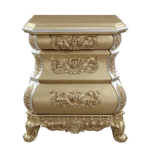 ACME Seville Nightstand, Gold Finish FredCo