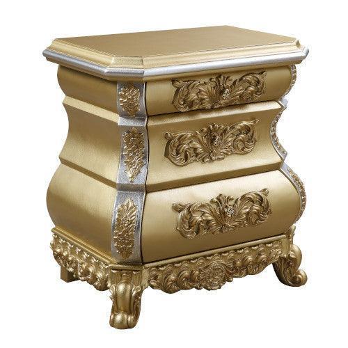 ACME Seville Nightstand, Gold Finish FredCo