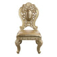 ACME Seville Side Chair (2Pc), PU & Gold Finish DN00458 FredCo