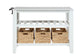 ACME Sezye Kitchen Island , Marble Top & White Finish FredCo
