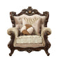 ACME Shalisa Chair w/2 Pillows, Fabric & Walnut FredCo