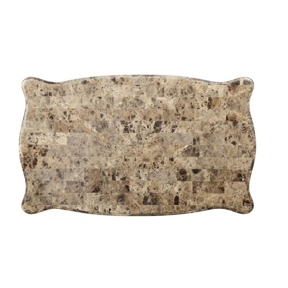 ACME Shalisa Coffee Table, Marble & Walnut FredCo