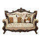 ACME Shalisa Loveseat w/5 Pillows, Fabric & Walnut FredCo