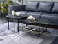 ACME Silas Nesting Coffee Table, Faux Marble Top & Black Finish FredCo