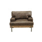 ACME Silchester Chair, Oak & Distress Chocolate Top Grain Leather FredCo