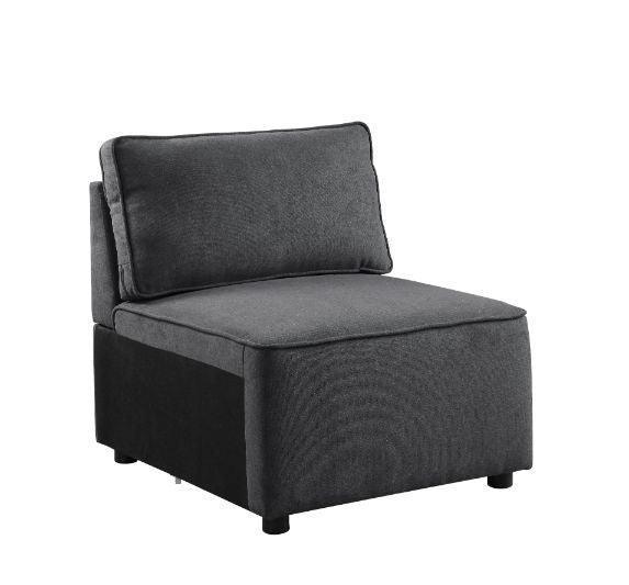 ACME Silvester Modular Armless Chair, Gray Fabric FredCo