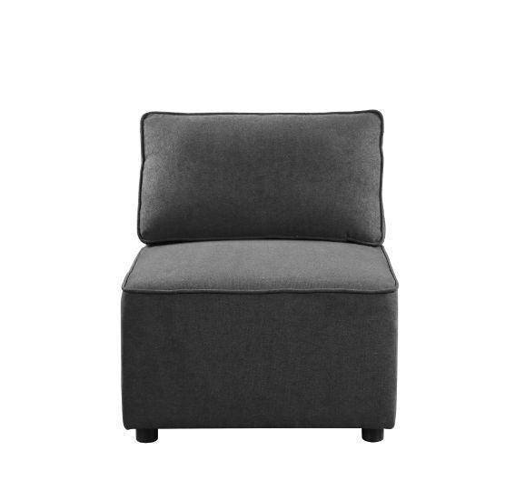 ACME Silvester Modular Armless Chair, Gray Fabric FredCo