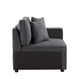 ACME Silvester Modular Right Facing Chair w/2 Pillows, Gray Fabric FredCo