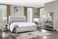 ACME Sliverfluff California King Bed w/Storage, PU & Champagne Finish FredCo